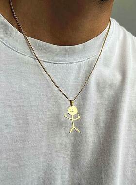 Neckl For Man women Stickman Pendant Party Gift Jewelry