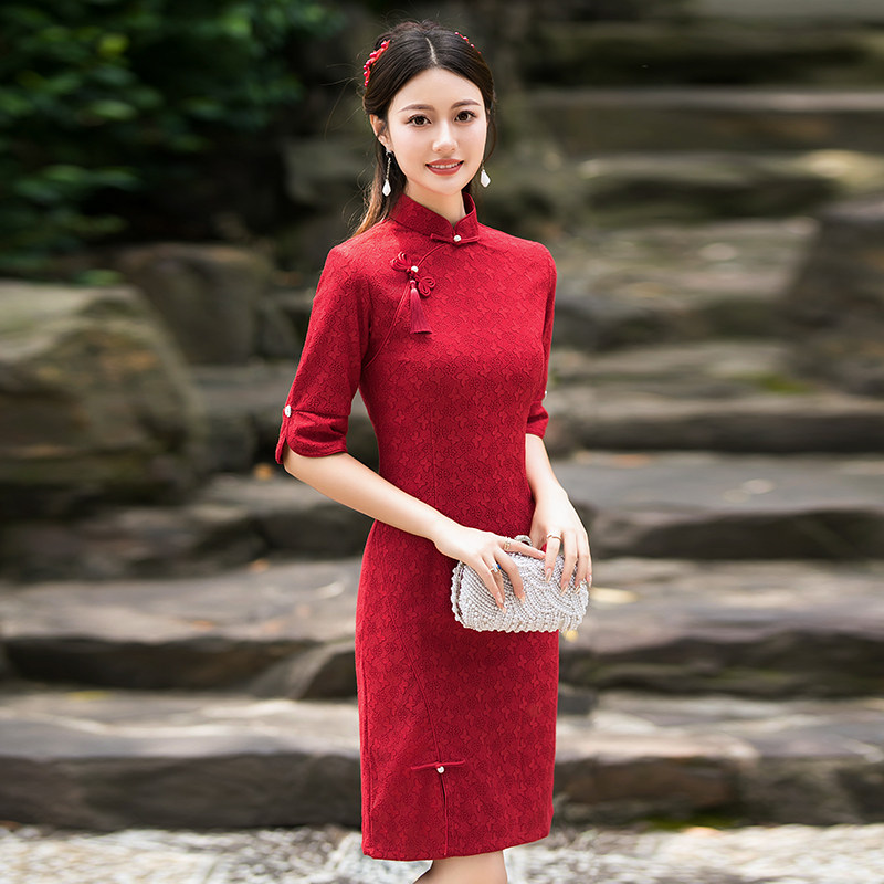 好货高考专用旗袍旗开得胜夏中考送考妈妈穿的年轻款2025年新款小