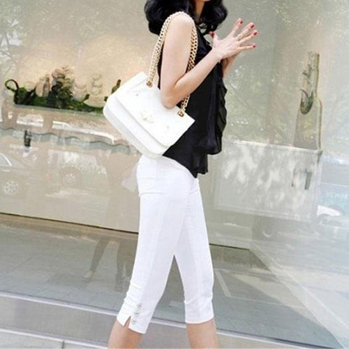 好货Hot Sale Womens Summer Slim Waist Candy Color Stretch L