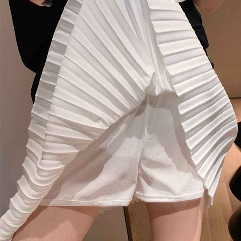 好货孕妇夏装白色A字托腹半身裙春夏季百褶短裙2025夏天新款韩版
