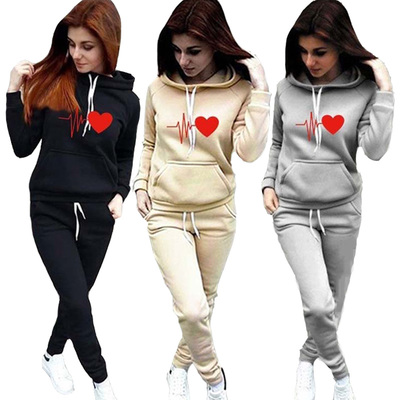 好货Womens Tracksuit Hoodies 2 Piece Set Sweatshirt + Pants