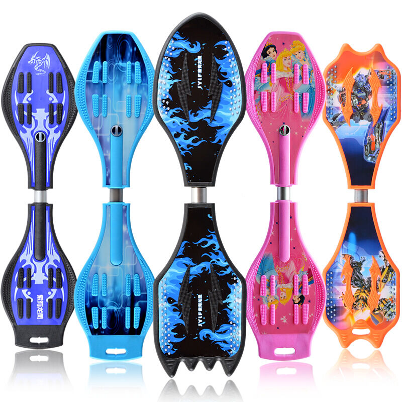 铝合金单轮摇摆两轮儿童双二轮车滑板车活力板蛇板二轮滑板SD粉红