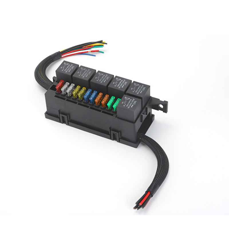 汽车12路保险丝盒房车射灯线路改装12V24V直流电磁继电器中控制盒