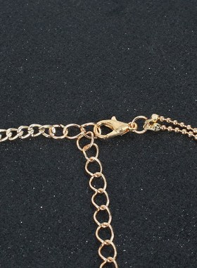 简约合金多层锁骨链金色项链 跨境欧美复古民族风个性项饰女14950