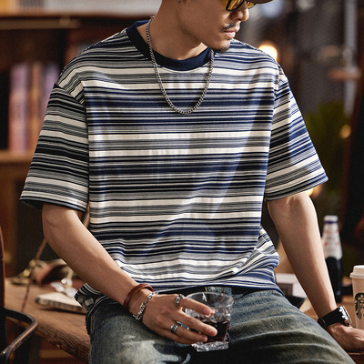 赞仕短袖t恤男夏季2024新款美式