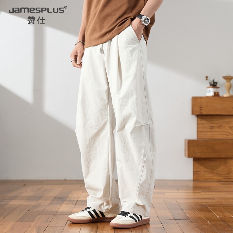 赞仕2025夏季男休闲裤美式工装休闲百搭潮牌大码宽松长裤阔腿裤