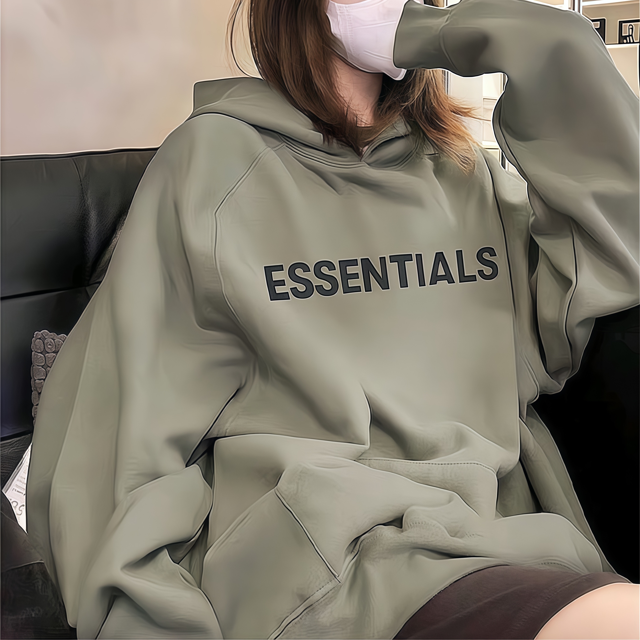 ESSENTIALS卫衣正品潮牌2025宽松秋冬美式男女情侣连帽卫衣大标