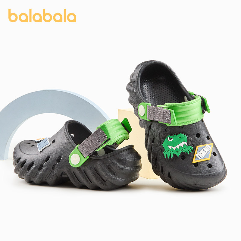 巴拉巴拉儿童拖鞋男童夏季2026新款宝宝洞洞鞋室内洗澡沙滩凉拖鞋