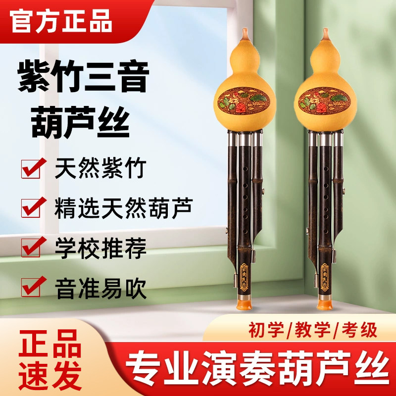 紫竹三音葫芦丝学生初学者演奏乐器葫芦丝可拆卸学校采购葫芦丝