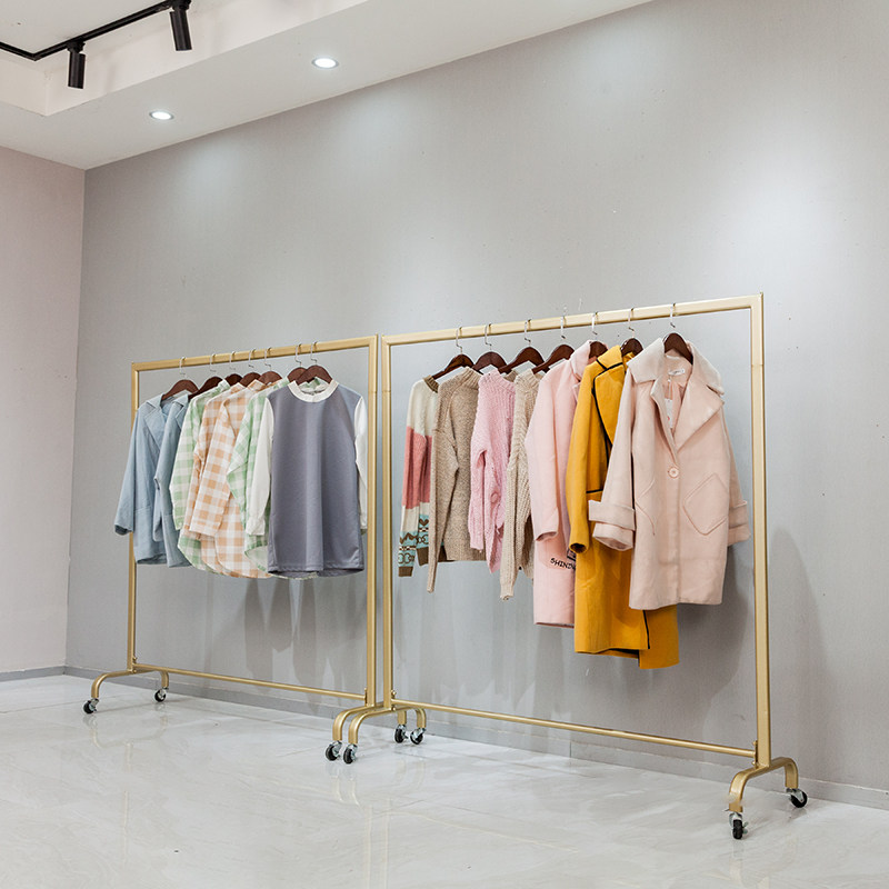 现货速发服装店展示架加粗加厚男装货架结实裤架落地式挂衣架移动