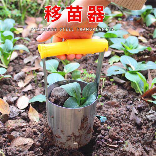 现货速发不锈钢移苗播种器挖土器种菜种花扦插移栽小苗多肉植物小