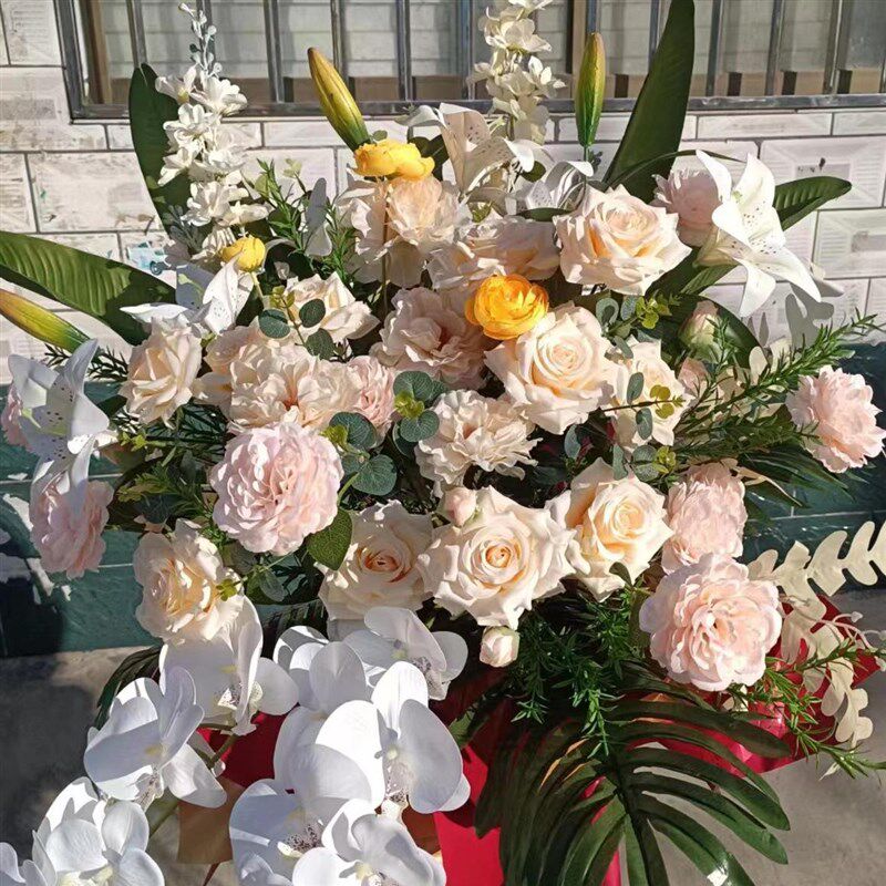 现货速发开业花篮三脚架花商场橱窗车展活动交车装饰布置开业花篮