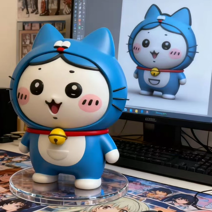 主意玩家X雨崽:多啦小八原创手办GK摆件模型模玩【毛绒挂件特典】