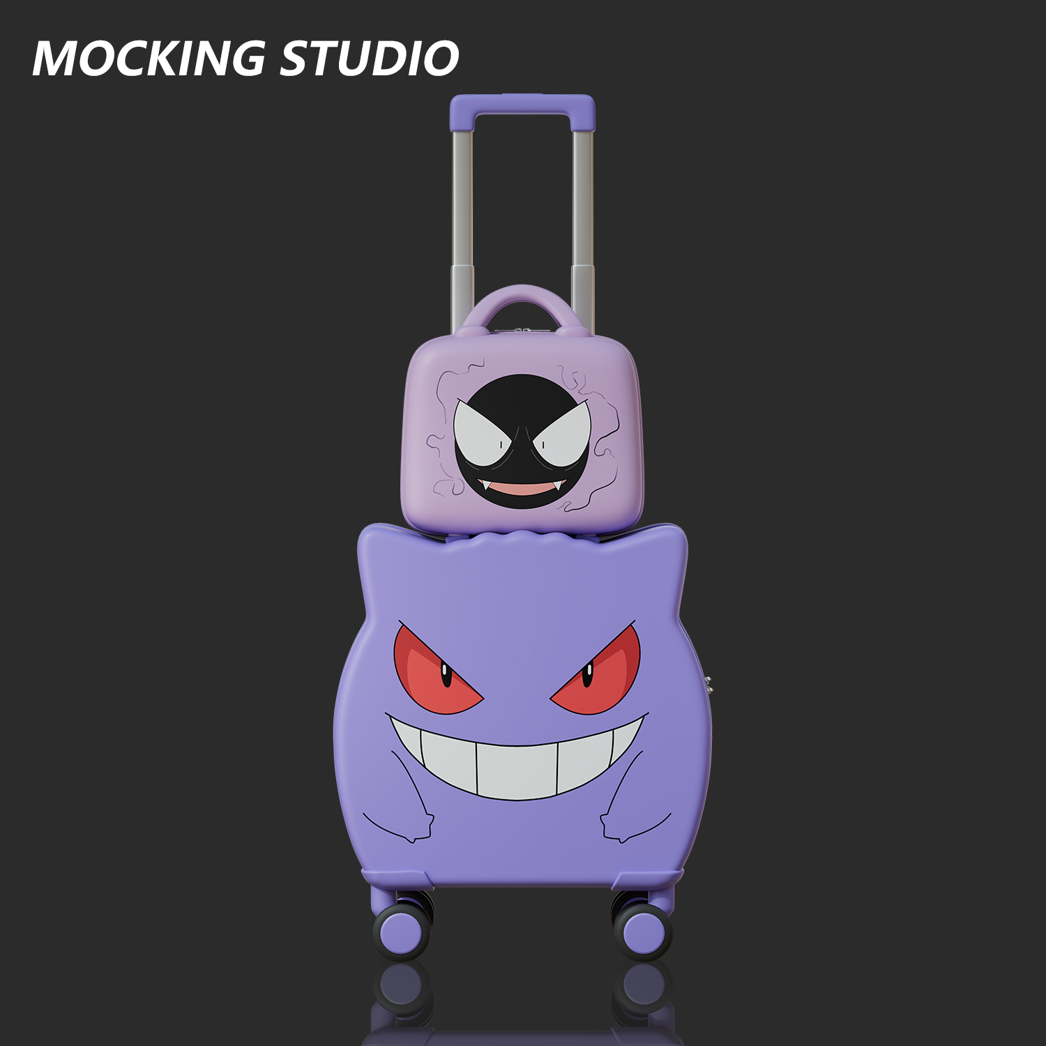 主意玩家X红伞伞幻想屋:耿鬼鬼斯幽灵行李箱男女学生拉杆箱旅行箱