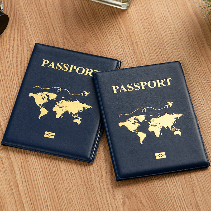地图护照保护套加厚地球居民证件封皮俄罗斯泰国护照夹外壳旅行包