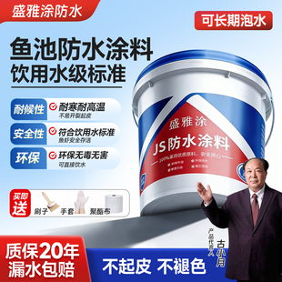 防水涂料防水胶补漏裂缝渗水卫生间内外墙厕所js水池鱼池长期泡水