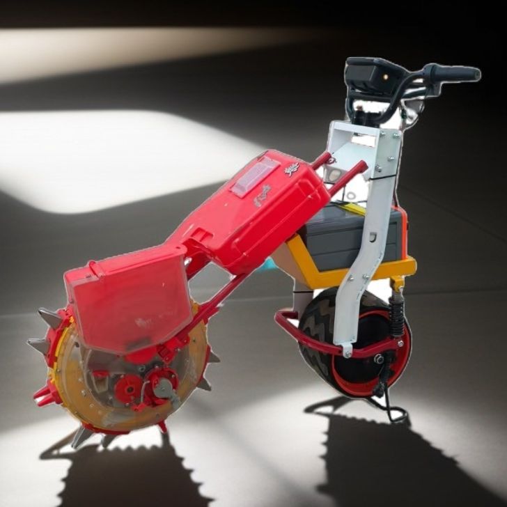 电动助力播种48伏玉米一体机锂电池播种机家用多功能新式手扶懒人