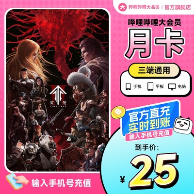 B站大会员月卡哔哩哔哩会员1个月 Bilibili大会员直充不支持电视