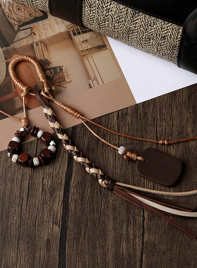 无事牌真皮包包挂件天然菩提种子配饰轻奢小众高级感挂饰女生精致