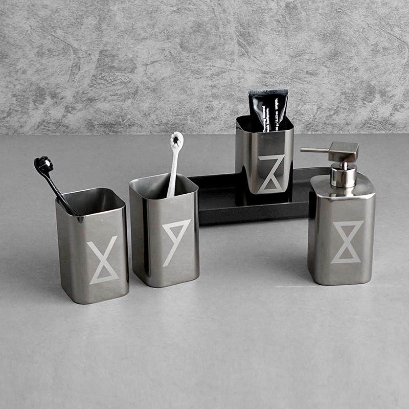 简约轻奢高级感牙缸牙刷杯不锈钢刷牙洗漱口杯子家用牙膏三件套装,家庭/个人清洁工具,洗漱杯,淘宝优惠券,粉丝福利购,淘宝优惠卷