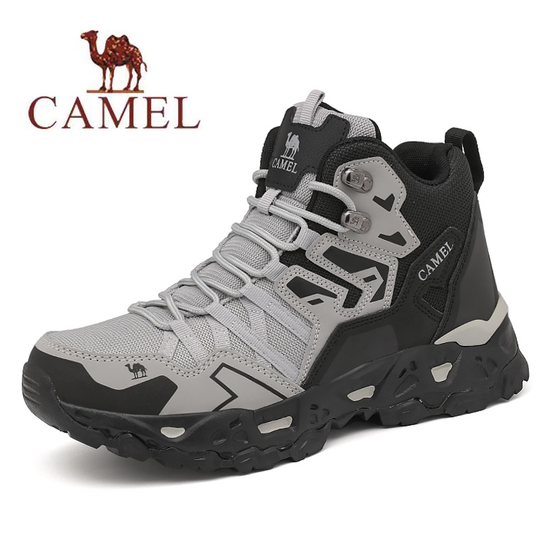 骆驼冬季加绒保暖高帮徒步登山鞋