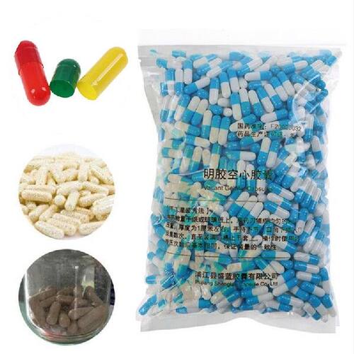 新品1000PCS Standard Size 00#1 Colorful Empty CapsulesZ Empt