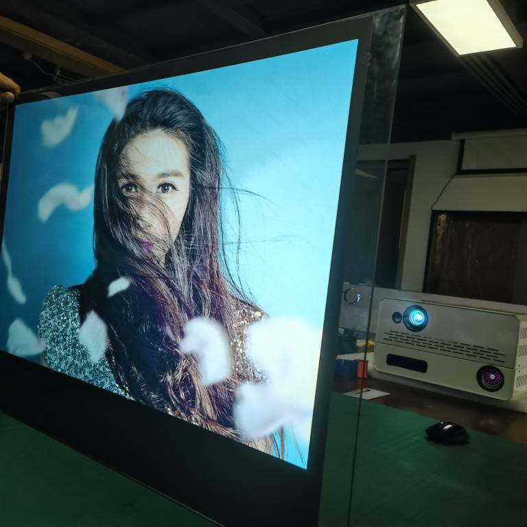 极速全息膜d橱窗展厅展柜玻璃投影膜电梯广告互动投影机仪抗光幕