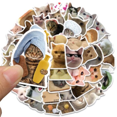 极速50PCS Funny Cat Kawaii AnimalDs Stickers Luggage Noteboo