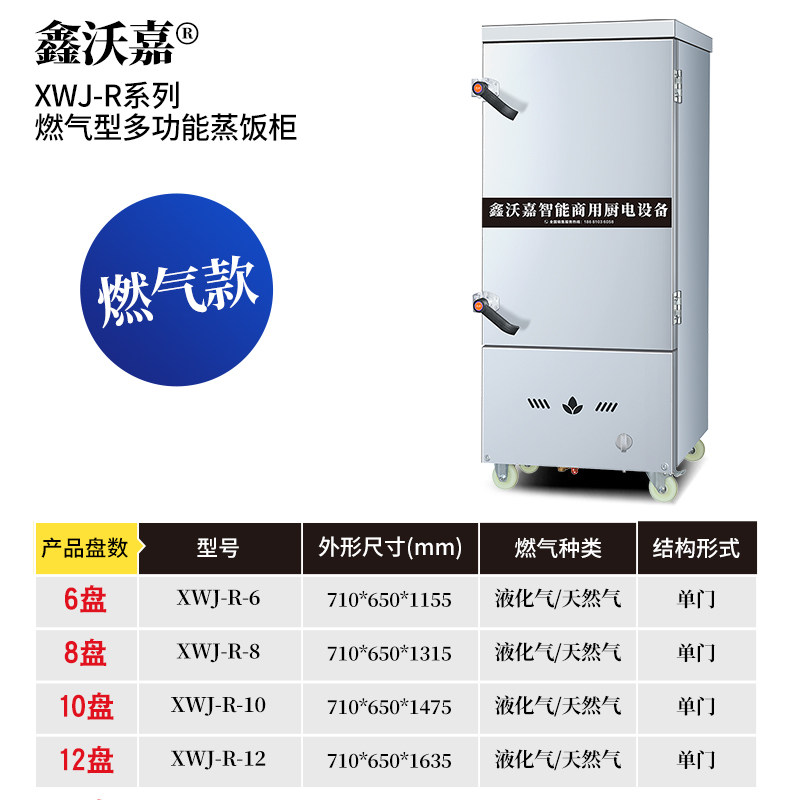 新品鑫沃嘉商用液化燃气蒸箱炖汤C机蒸饭柜饭店食堂天然气蒸包炉图片