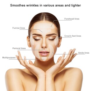 极速16PCS Reusable Silicone Anti-wrinkle Face Forehead .Stic