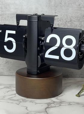 极速。自动翻页日k历摆件挂历摆件轻奢卧室ins风摆件机械网红台历