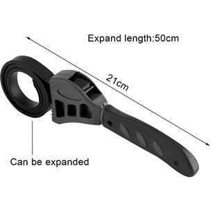 极速1Pc 500mm Non-slip Pipeline Wrench Rubber Strap Wre.nch