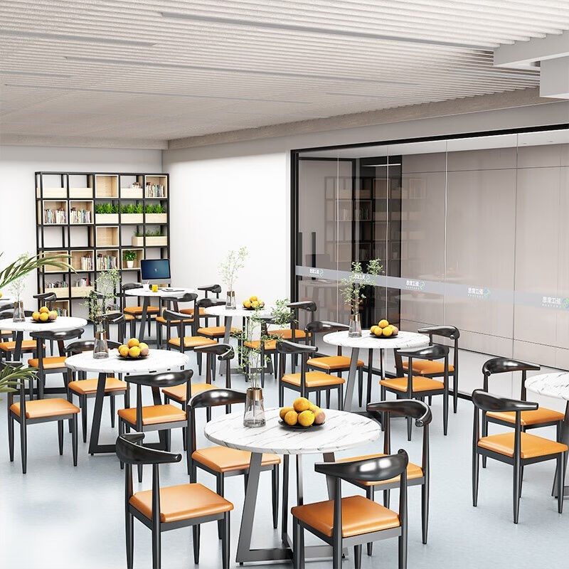 极速洽谈b桌椅组合小圆桌休闲桌椅仿实木餐桌阳台茶桌办公商务桌