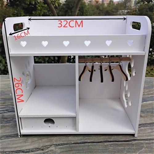 极速bjd玩偶20cm娃用小q娃娃家俱用品桌面收纳3S0厘米6分娃娃床屋