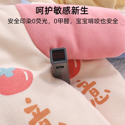 新品母婴店新生婴儿衣服秋冬季夹棉连脚0一3月冬装66X码加厚棉服