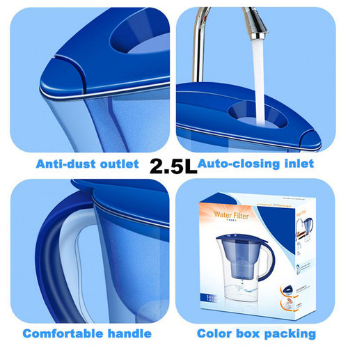 新品Water Pitcjher With Filter Household Water Purifier 6 Fi