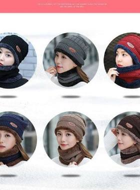极速Wianter Beanie Hat Scarf Set Fleece Scarf Winter Hat Sof
