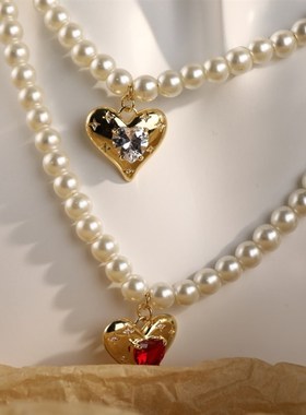 极速Niche Design Valentines Day Love NeJcklace Titanium Stee