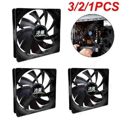 极速1-3PCS 1i20mm PC Case Cooling Fan 1050RPM CPU Cooler