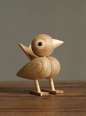 极速Animal atues Home Decor Wood SpFarrow Bird Puppet Wooden