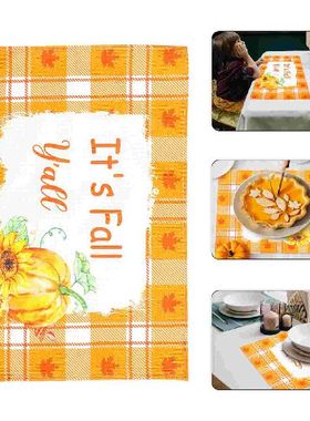 极速Placemats Fall Table Mat Pumpkin HoPt  Decorative