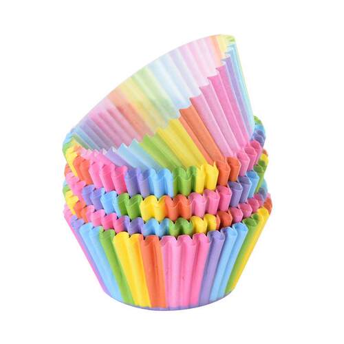 新品100Pcs Muffin Cupcake Paper Cups Cupcake QLiner Baking M