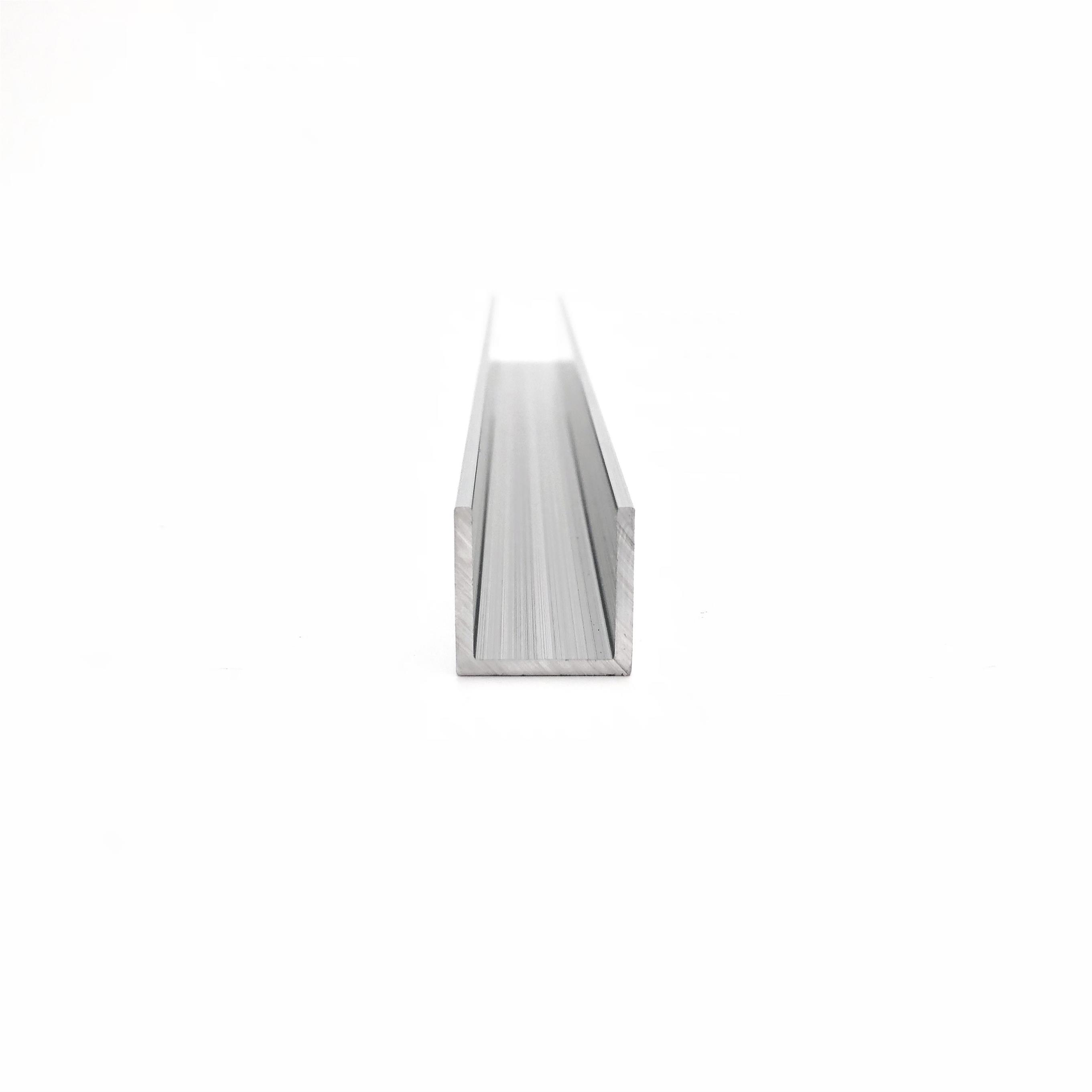 极速1铝合金槽型h槽铝20rx20x2铝槽u形 Iu单卡槽u型铝条包边条铝