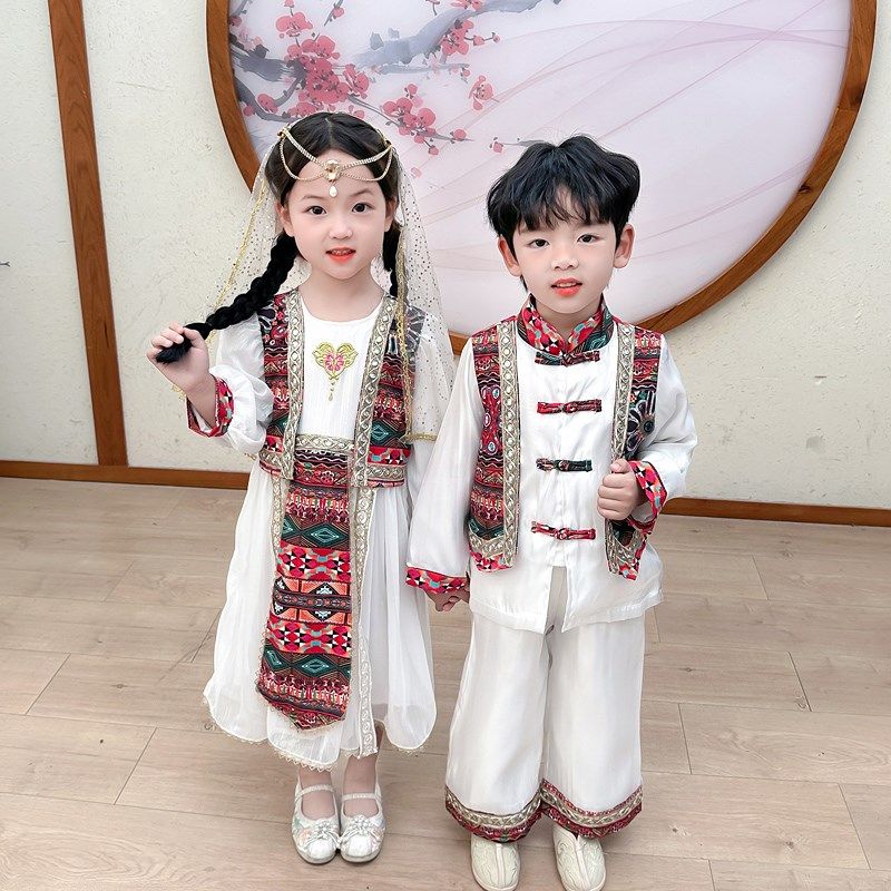 新品龙凤胎兄妹装汉服幼儿园园服春D秋装异域风男生苗族少数民族