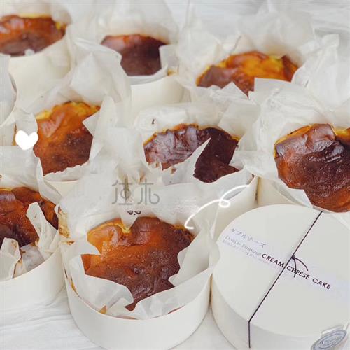 极速4寸6寸巴斯克蛋糕盒双层芝A士蛋糕包装盒子提拉米苏圆形打包