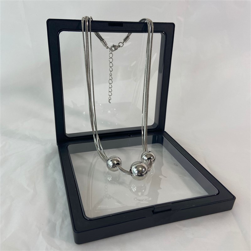 极速圆珠几何项链女inrs冷淡风简约小众设计感嘻哈复古多层气质锁