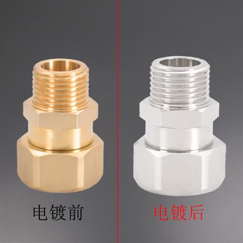 极速4分内外丝直活接黄铜电镀变u径DN15/20/25双内丝活动1寸/6分