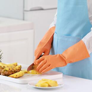 极速曼妙洗碗手套女橡胶薄u款厨房贴手耐用型洗衣服清洁家用艾丽