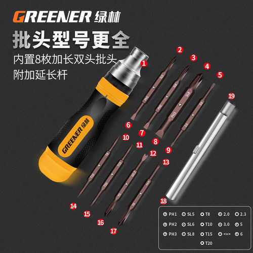新品棘轮螺丝刀套装家用高硬度两用十H字一字平头小起子改锥梅花