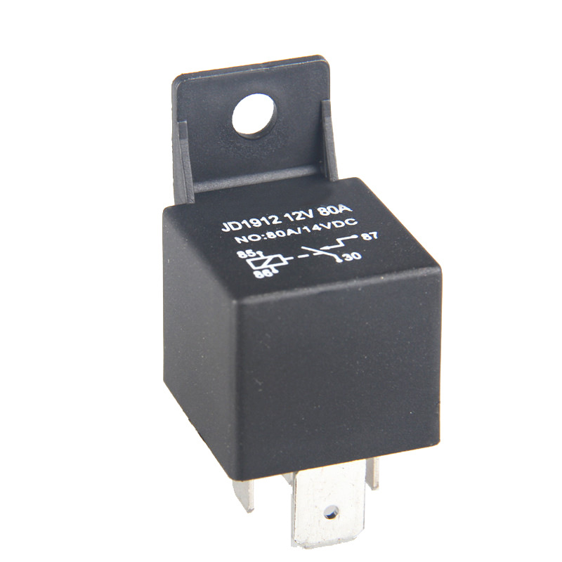 极速汽车继电器JD1912 12V 80A 4脚 M紫铜沾锡白色大脚其他继电器